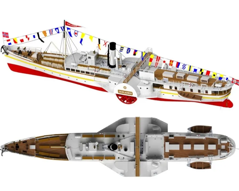Modell Tec 24530Seitenraddampfer Skibladner 1:60 Bausatz