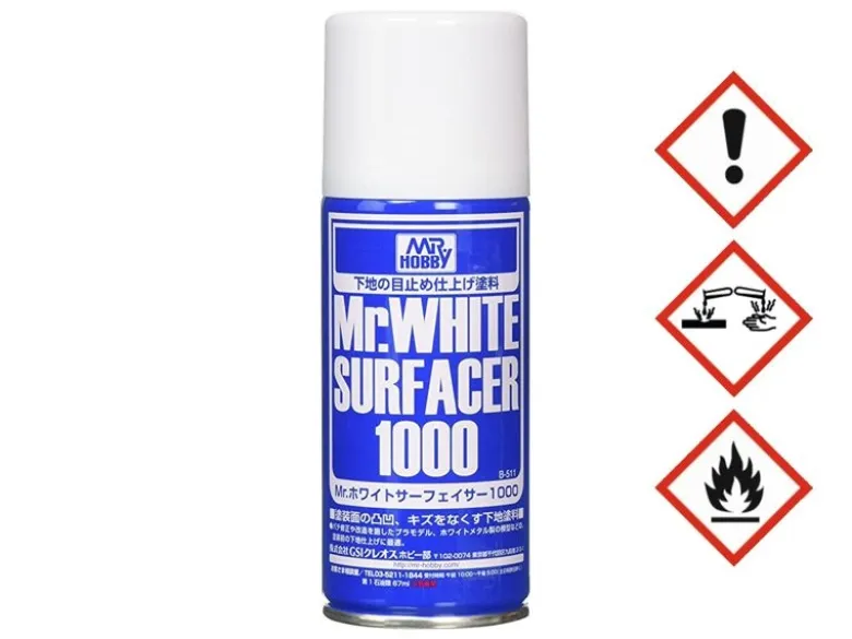 Mr. Hobby B511B-511 Mr. White Surfacer 1000 Spray Grundierung fein 170ml