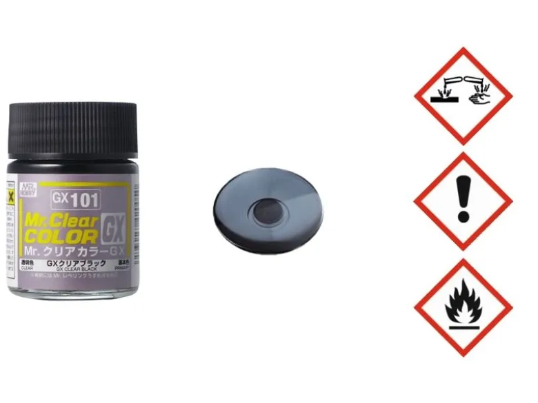 Mr. Hobby GX101Mr. Clear Color GX clear black / klar schwarz (18ml)