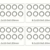 MR33 MR33-SH-8Unterlegscheiben Set 8,0 x 10,0mm 0,05/0,1/0,2/0,3mm (je 10)