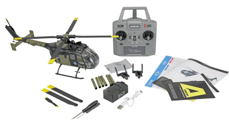 NEUAMEWI 25378Bo105 Helikopter Bundeswehr brushless 6-Kanal 3D/6G RTF
