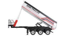 NEUAMEWI 22777Dreiachs-Sattelauflieger mit Kippmulde 1:18 RTR silber