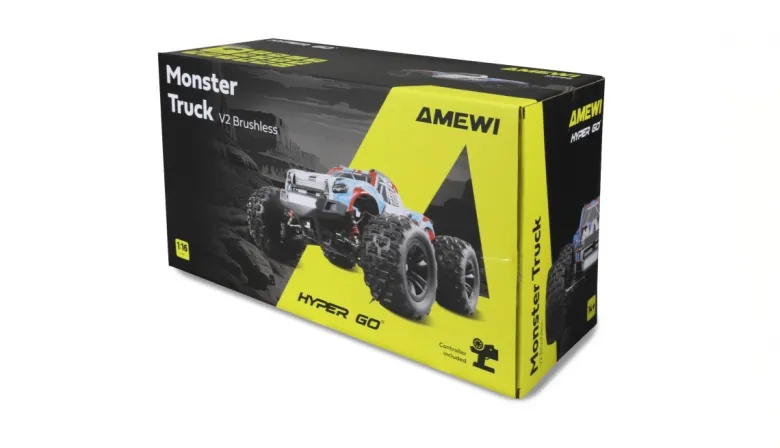 NEUAMEWI 22796Hyper Go Monstertruck V2 brushless 4WD 1:16 RTR blau/weiß