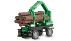 NEUAMEWI 22792Traktor aus Metall mit Rückeanhänger, Ladekran 1:64 RTR grün