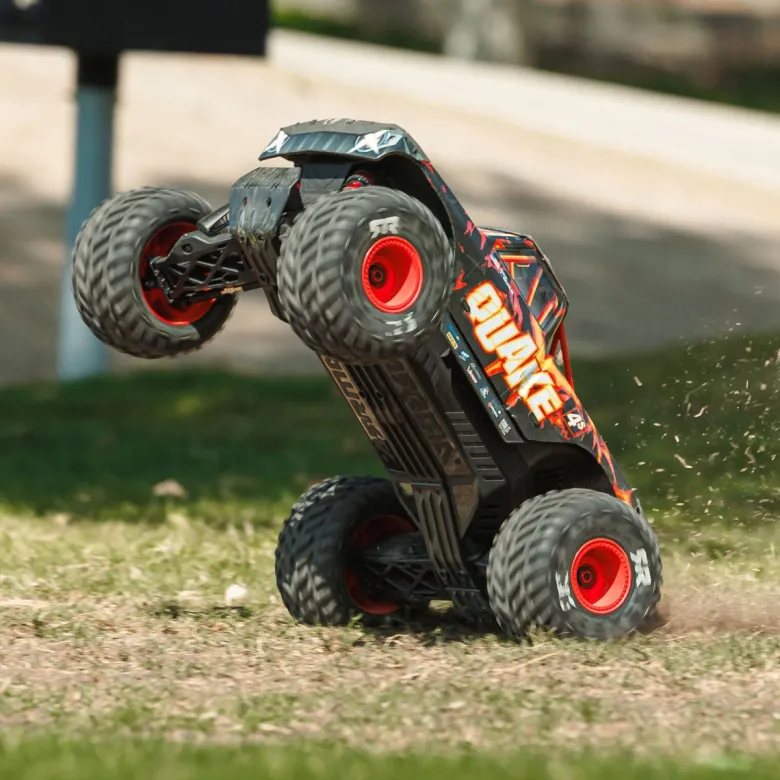 NEUARRMA ARA4437T1QUAKE 4S DSC 1:8 4X4 RTR Brushless Monster Truck Schwarz/Rot