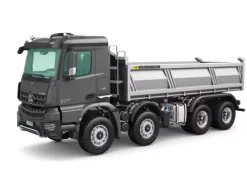 NEUFm-electrics FM_EMBA8x8K-grMetall LKW Kipper mit Mercedes-Benz Arocs 8x8 1:14 RTR elektrisch, grau