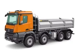 NEUFm-electrics FM_EMBA8x8K-orMetall LKW Kipper mit Mercedes-Benz Arocs 8x8 1:14 RTR elektrisch, orange
