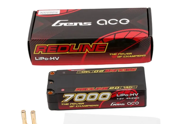 NEUGens ace GEA70002S14M5Lipo Akku 7000mAh 2S 140C 7.6V(HV) Mid-size, 5.0mm bullet