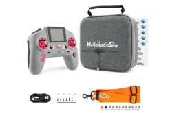 NEUHelloRadio HR1106V12 MAX 2,4GHz - ELRS LBT Fernsteuerung Mode 2 grau, rot