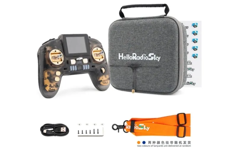 NEUHelloRadio HR1109V12 MAX 2,4GHz - ELRS LBT Fernsteuerung Mode 2 braun, gold