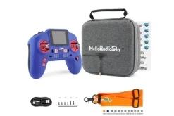 NEUHelloRadio HR1110V12 MAX 2,4GHz - ELRS LBT Fernsteuerung Mode 2 blau, rot