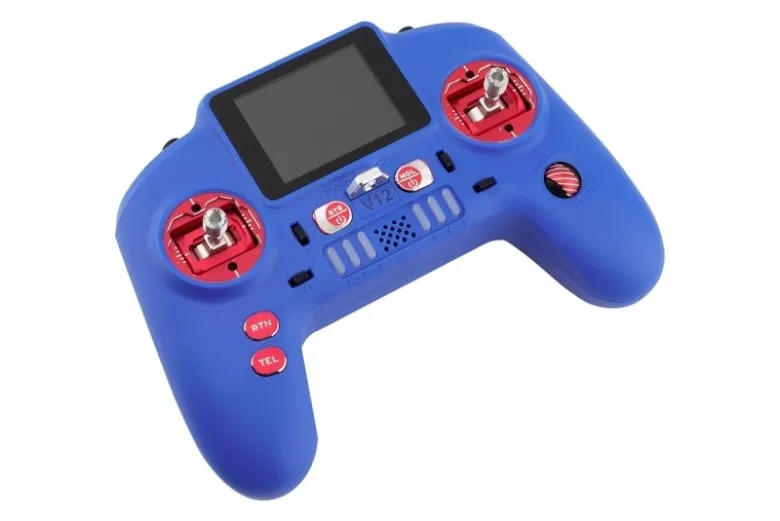 NEUHelloRadio HR1110V12 MAX 2,4GHz - ELRS LBT Fernsteuerung Mode 2 blau, rot