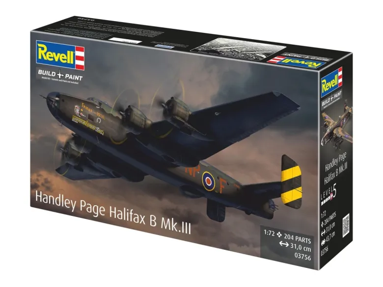 NEURevell 03756Handley Page Halifax B Mk.III, Modellbausatz 1:72
