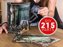 NEURevell 00546Tiny Adventures - Star Wars Battle of Endor Book Nook Miniaturwelt aus Holz zum zusammenbauen