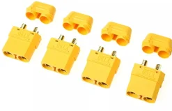 NEUREVTEC GF-1053-002XT-90H Stecker mit Kappe, vergoldet, 4 Stück