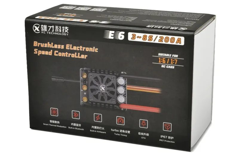 NEUXC ESC XC-E6Brushless Regler E6 G2 200A 3-8S IP67 Bluetooth 1:7 / 1:8 Sensored / Sensorless
