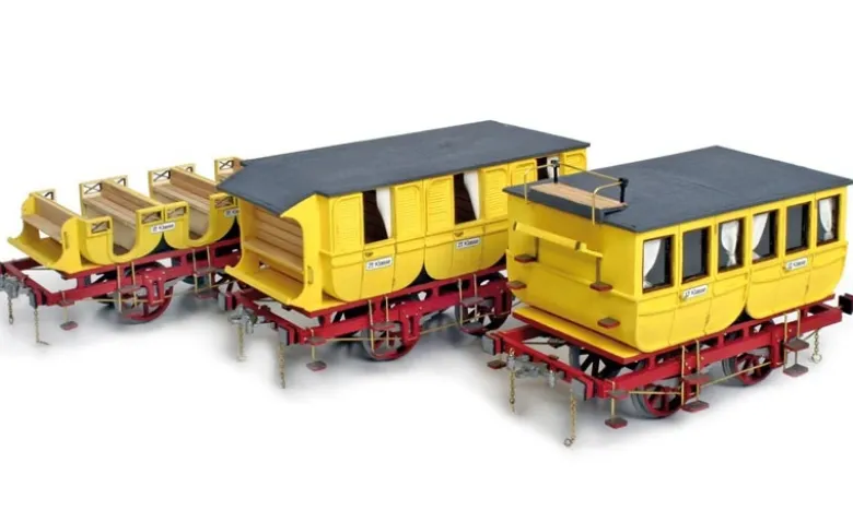 OcCre OC56001Adler Wagons (3 Modelle) 1:24 Eisenbahnwagen Bausatz