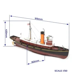 OcCre OC61002Herkules Bergungsschlepper R/C tauglich Holzbaukasten 1:50