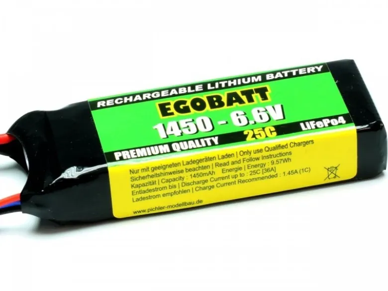Pichler C8334EGOBATT LiFePO4 1450mAh - 6.6V (25C) Empfängerakku