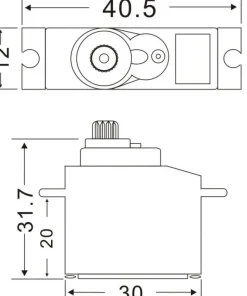 Pichler C4995MASTER Midi 12mm Digital Servo DS3012, 3kg