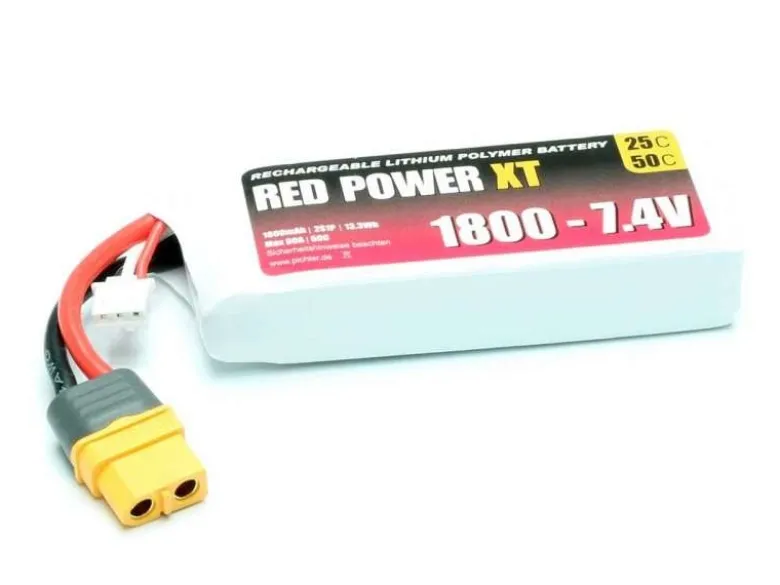 Pichler 15416LiPo Akku RED POWER XT 2S 1800mAh 25/50C 7,4V, XT60