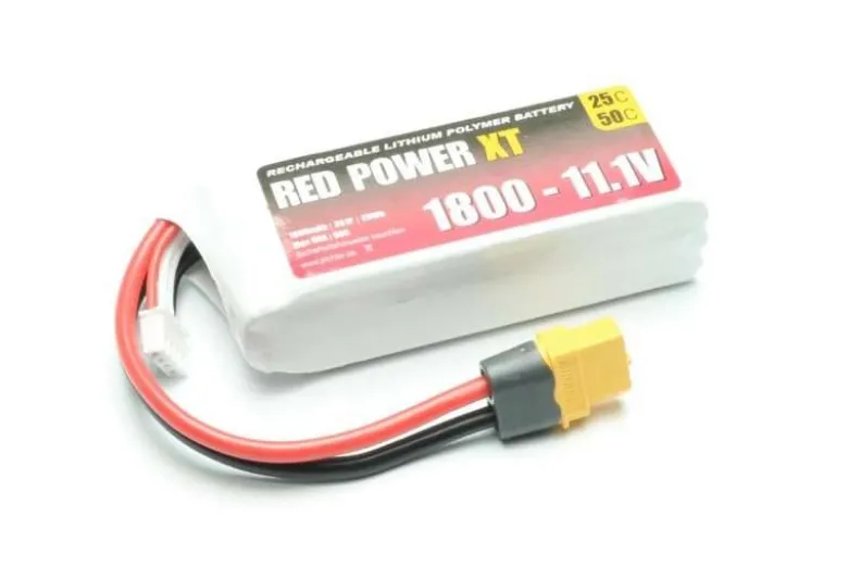 Pichler 15417LiPo Akku Red Power XT 3S 1800mAh 25C/50C 11,1V, XT60