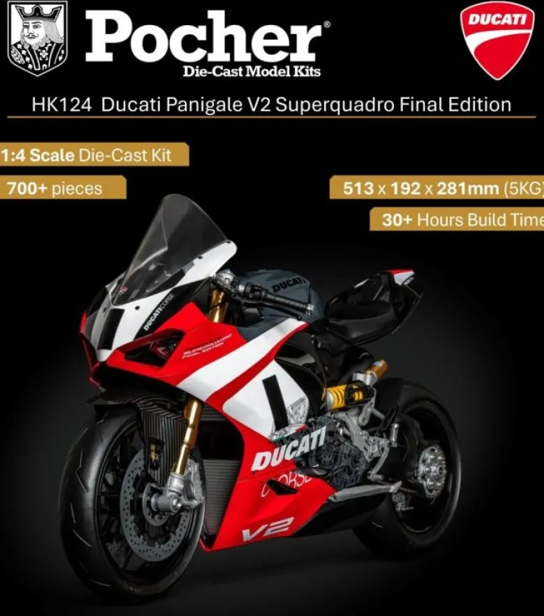POCHER HK124Ducati Panigale - V2 Superquadro FinalEdition 1:4, Bausatz Neuheit - Jetzt vorbestellen!
