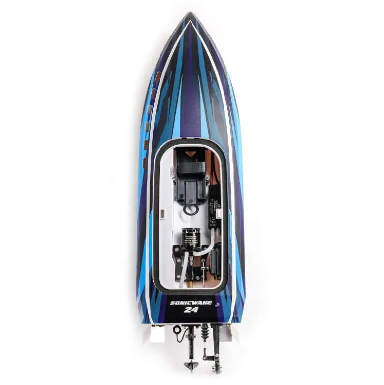 Pro Boat PRB-1992T2Sonicwake 24" Self-Righting Brushless Deep-V RTR, blau inkl. Akku & Ladegerät