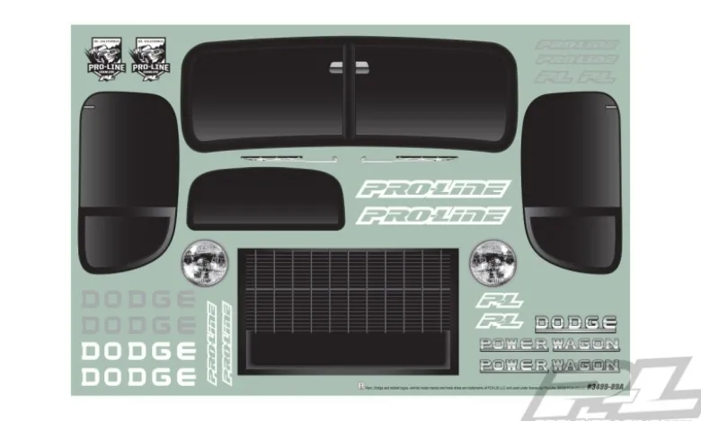Pro-Line PRO3499181946 Dodge Wagon Crawler 1:10 Karo lackiert schwarz 313mm