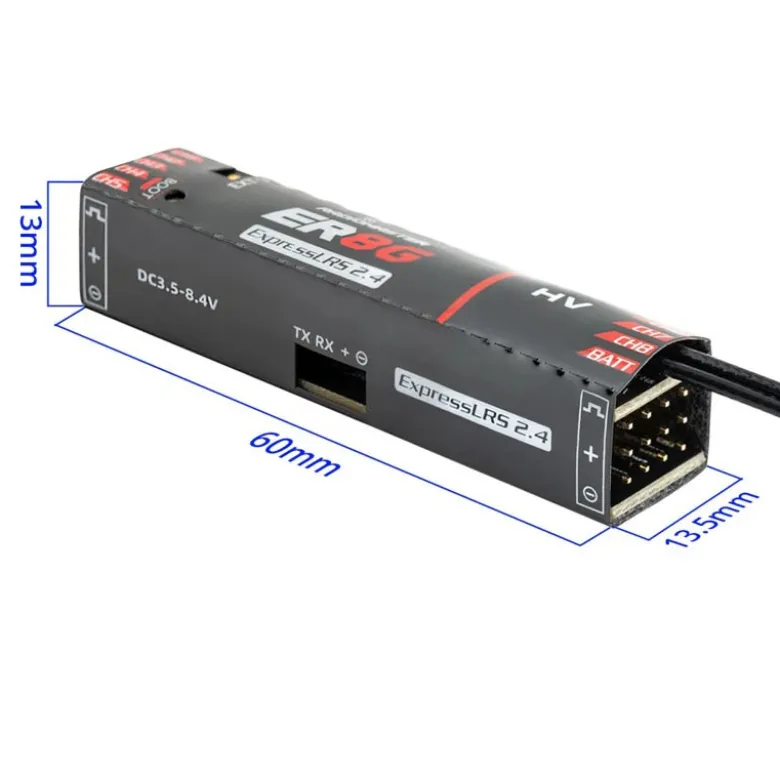 RadioMaster RM-RX-ER8-GVER8-GV ELRS 8-Kanal Empfänger mit Vario