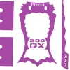 RAKON HELI 200QXSK-VSticker Skin for CNC Advanced Upgrade Kit (Purple) 200QX