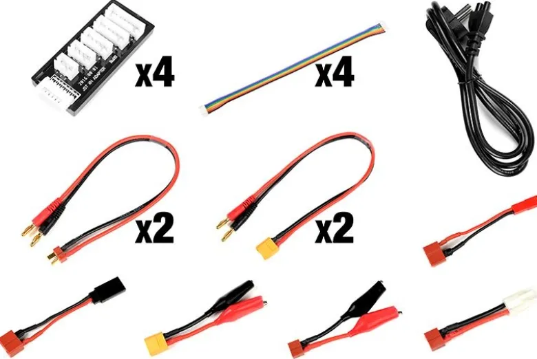 RC PLUS RC-CHA-210Cube 100 4fach Ladegerät AC/DC 4x 100 Watt Lipo