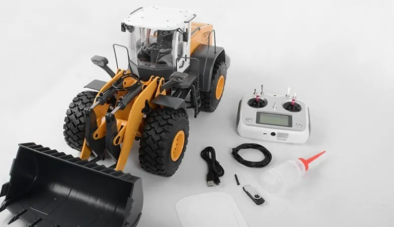 RC4WD VVJD00031Earth Mover 870K Hydraulik Radlader 1:14 CNC Metallteile LED gelb/weiß