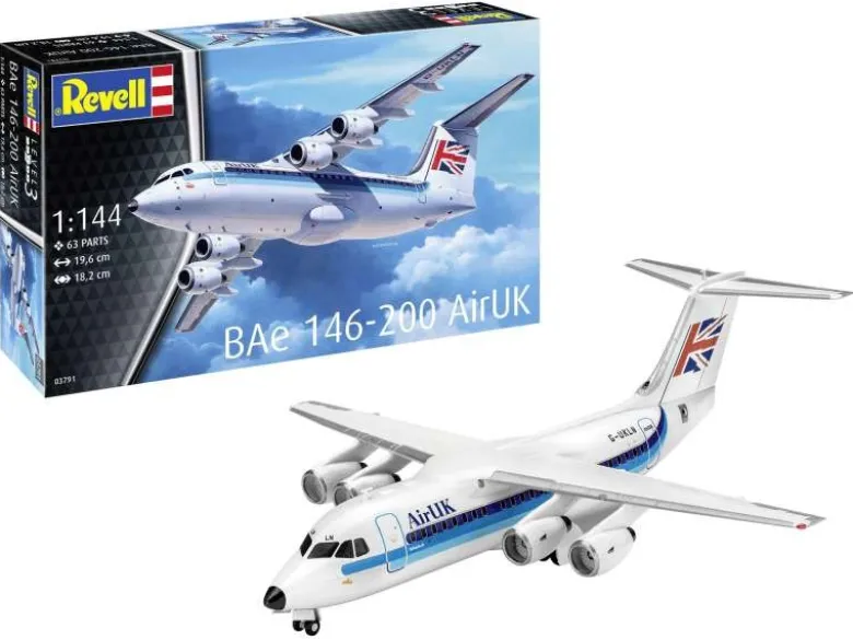 Revell 03791BAe 146-200 'AirUK', Modellbausatz 1:144