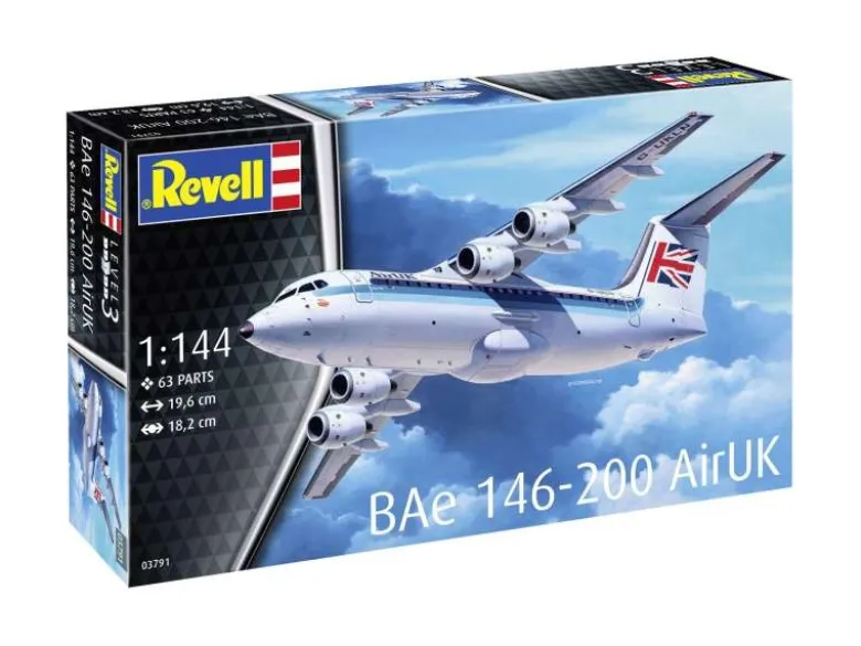 Revell 03791BAe 146-200 'AirUK', Modellbausatz 1:144