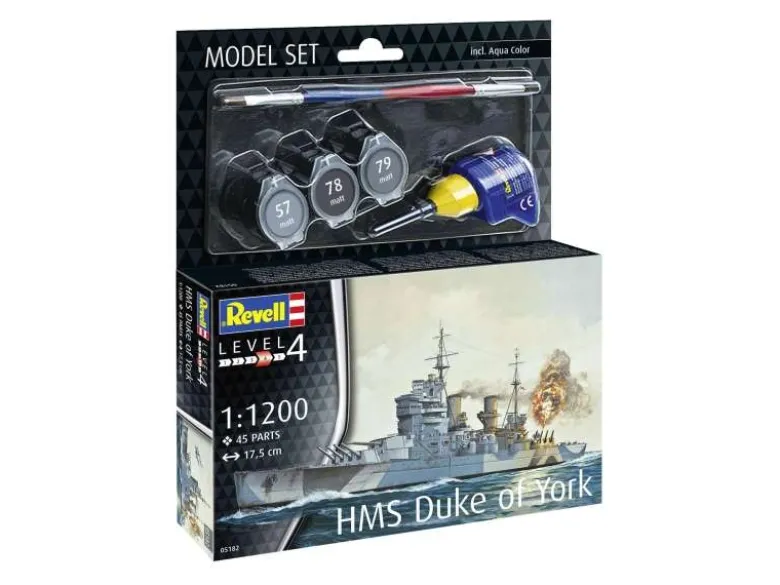 Revell 65182Battleship HMS Duke of York, Bausatz mit Basiszubehör,1:1200