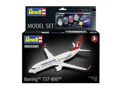 Revell 63772Boeing 737-800 'Turkish Airlines', Modellbausatz 1:144 inkl. Pinsel, Farben und Kleber