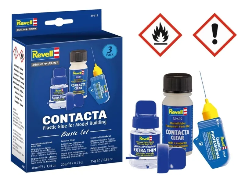 Revell 39618Contacta Glue Basic Set - 3er Pack Modellbau-Kleber