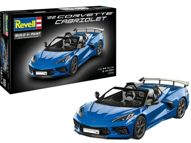 Revell 07750CORVETTE C8 Cabriolet, Bausatz 1:25