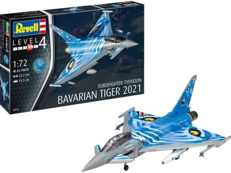 Revell 03818Eurofighter Typhoon Bavarian Tiger 2021 1:72 Modellbausatz