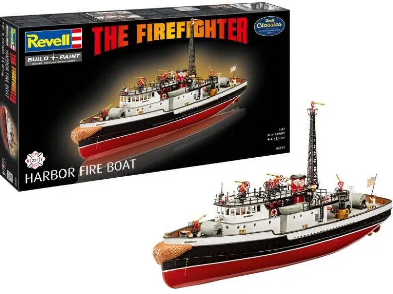 Revell 05197Feuerlöschboot 'Fire Fighter' - Modellbausatz 1:87