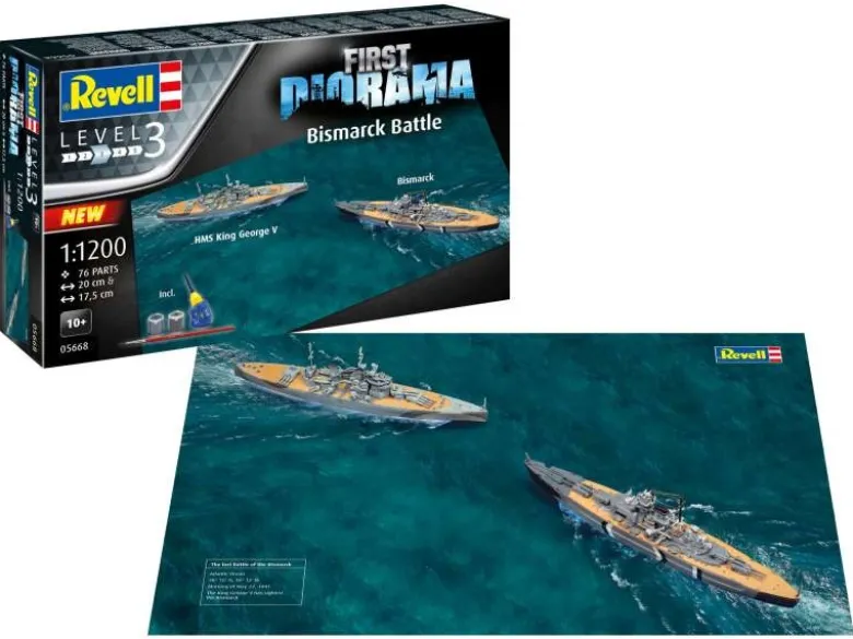 Revell 05668First Diorama Set - Bismarck Battle 1:1200