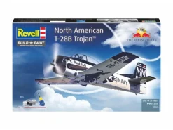 Revell 05635Geschenkset Flying Bulls T-28B Trojan, Modellbausatz 1:48 inkl. Farben, Pinsel, Kleber