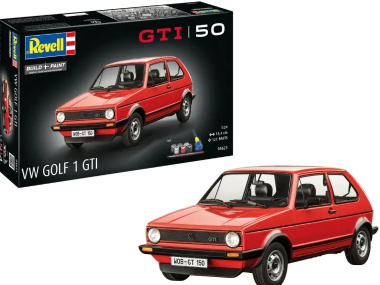 Revell 05623Geschenkset '50 Jahre VW Golf 1 GTi', Modellbausatz 1:24