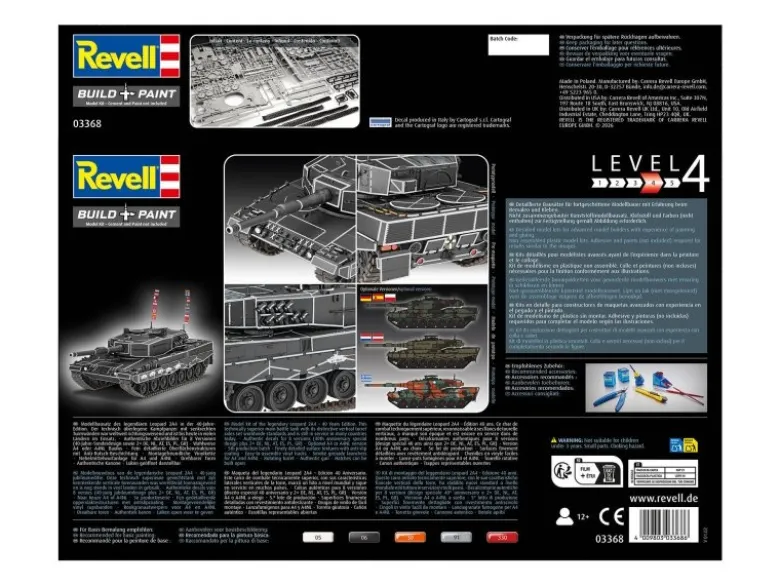 Revell 03368Leopard 2A4 - Sonderausführung zum 40-jährigen Jubiläum Modellbausatz 1:35