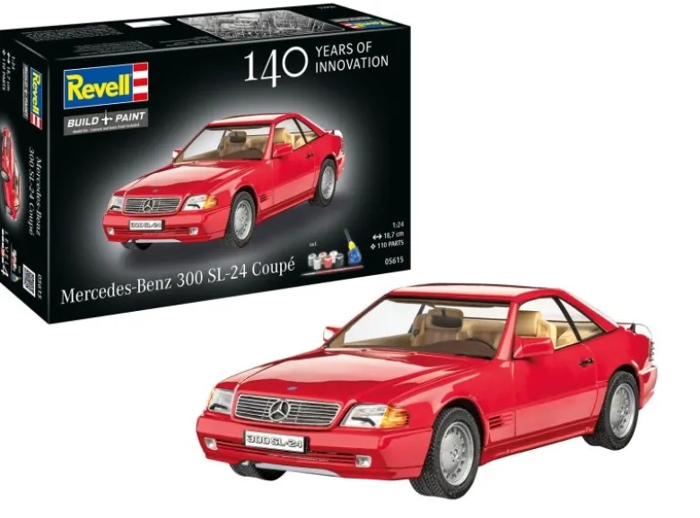 Revell 05615Mercedes-Benz 300 SL-24 Coupé - Bausatz 1:24 '140 Years of Innovation' - Modellbausatz mit Basiszubehör
