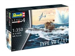 Revell 65154Model Set German Submarine Type VII C/41 1:350 Bausatz 3 Farben, Klebstoff und Pinsel inklusive