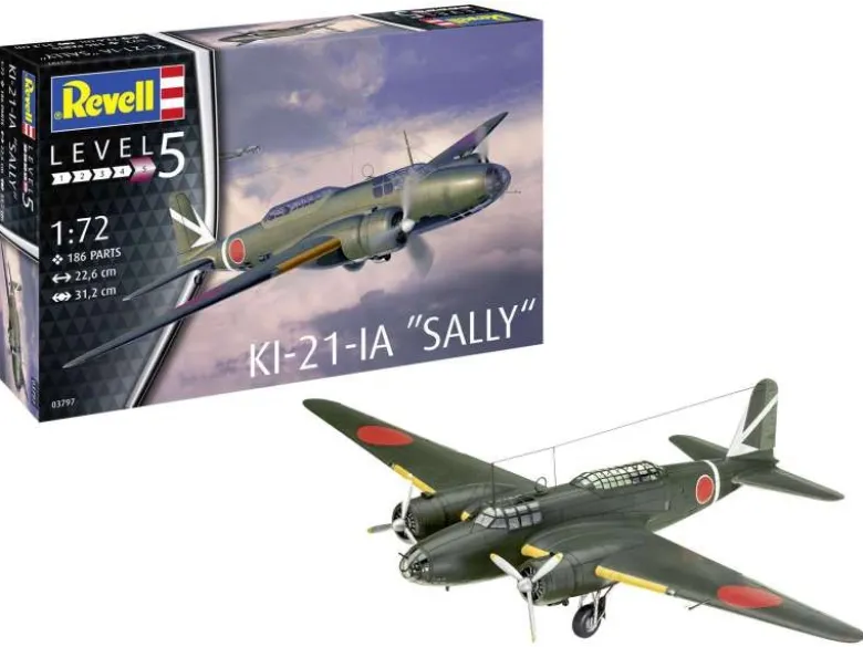 Revell 63797Model Set Ki-21-la 'Sally' Modellbausatz 1:72 inkl. Farben, Pinsel und Kleber