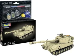 Revell 63361Model Set M109 A2, Modellbausatz 1:72 inkl. Farben, Pinsel und Kleber