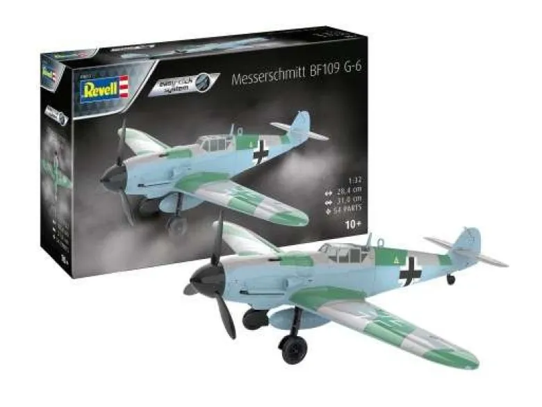 Revell 63653Model Set Messerschmitt BF109 G-6 easy-click Bausatz 1:32 inkl. Farben und Pinsel